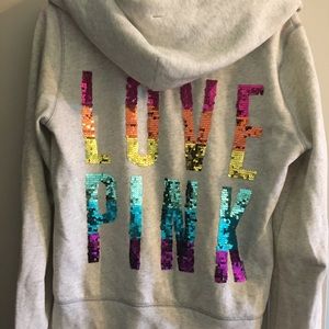 Victoria Secret Pink zip up sweatshirt